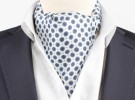 Montecristo 100% silk printed Ascot - Lyseblå thumbnail